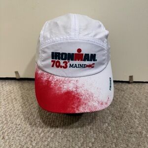 Iron Man 70.3 Maine Red and White Finisher Cap Hat